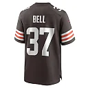 Zennovawear Men's Cleveland Browns D'Anthony Bell Brown Game Player Jersey