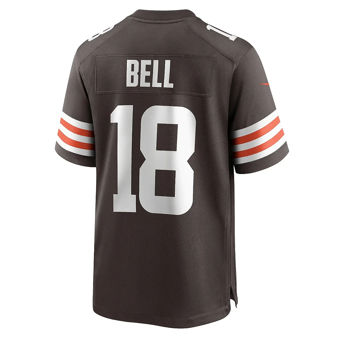 Zennovawear Men's Cleveland Browns David Bell Brown Game Jersey