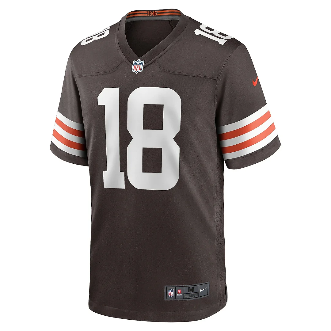 Zennovawear Men's Cleveland Browns David Bell Brown Game Jersey