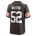 Zennovawear Men's Cleveland Browns Dawson Deaton Brown Game Player Jersey