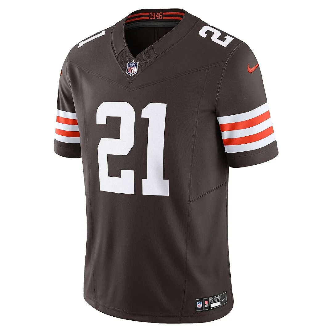 Zennovawear Men's Cleveland Browns Denzel Ward Brown Vapor F.U.S.E. Limited Jersey