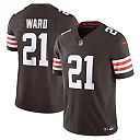 Zennovawear Men's Cleveland Browns Denzel Ward Brown Vapor F.U.S.E. Limited Jersey