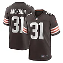 Zennovawear Men's Cleveland Browns Deon Jackson Brown Game Jersey