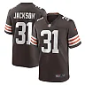 Zennovawear Men's Cleveland Browns Deon Jackson Brown Game Jersey