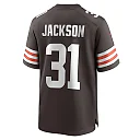 Zennovawear Men's Cleveland Browns Deon Jackson Brown Game Jersey