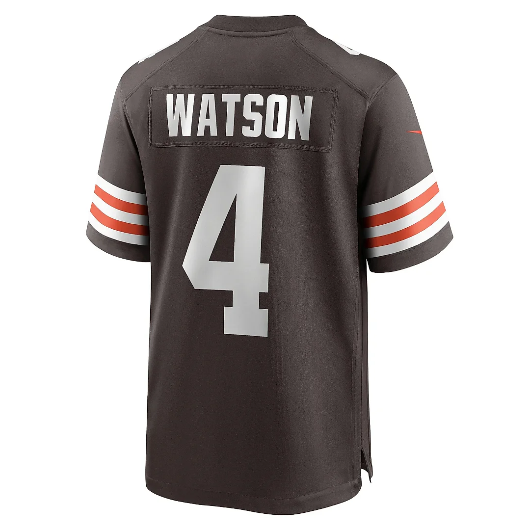 Zennovawear Men's Cleveland Browns Deshaun Watson Brown Game Jersey