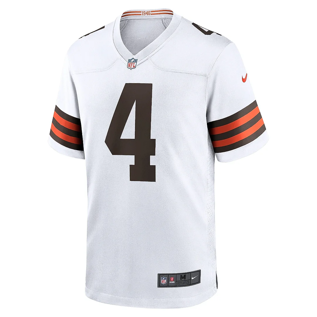 Zennovawear Men's Cleveland Browns Deshaun Watson White Game Jersey