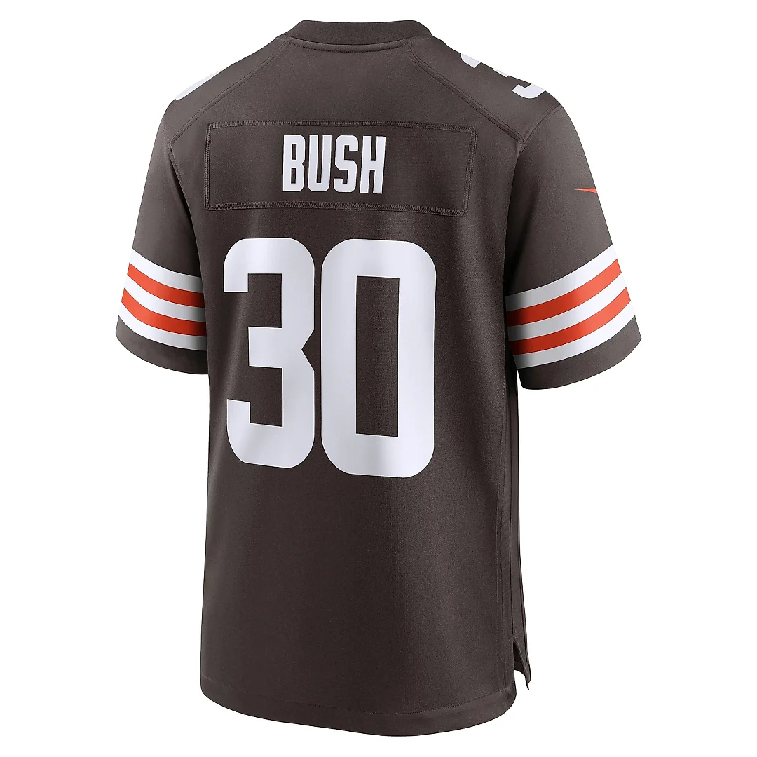 Zennovawear Men's Cleveland Browns Devin Bush Brown Game Jersey