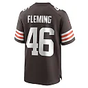 Zennovawear Men's Cleveland Browns Don Fleming Brown Retired Player Jersey