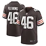 Zennovawear Men's Cleveland Browns Don Fleming Brown Retired Player Jersey
