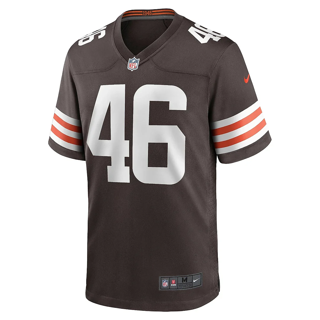 Zennovawear Men's Cleveland Browns Don Fleming Brown Retired Player Jersey