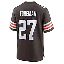 Zennovawear Men's Cleveland Browns D'Onta Foreman Brown Team Game Jersey