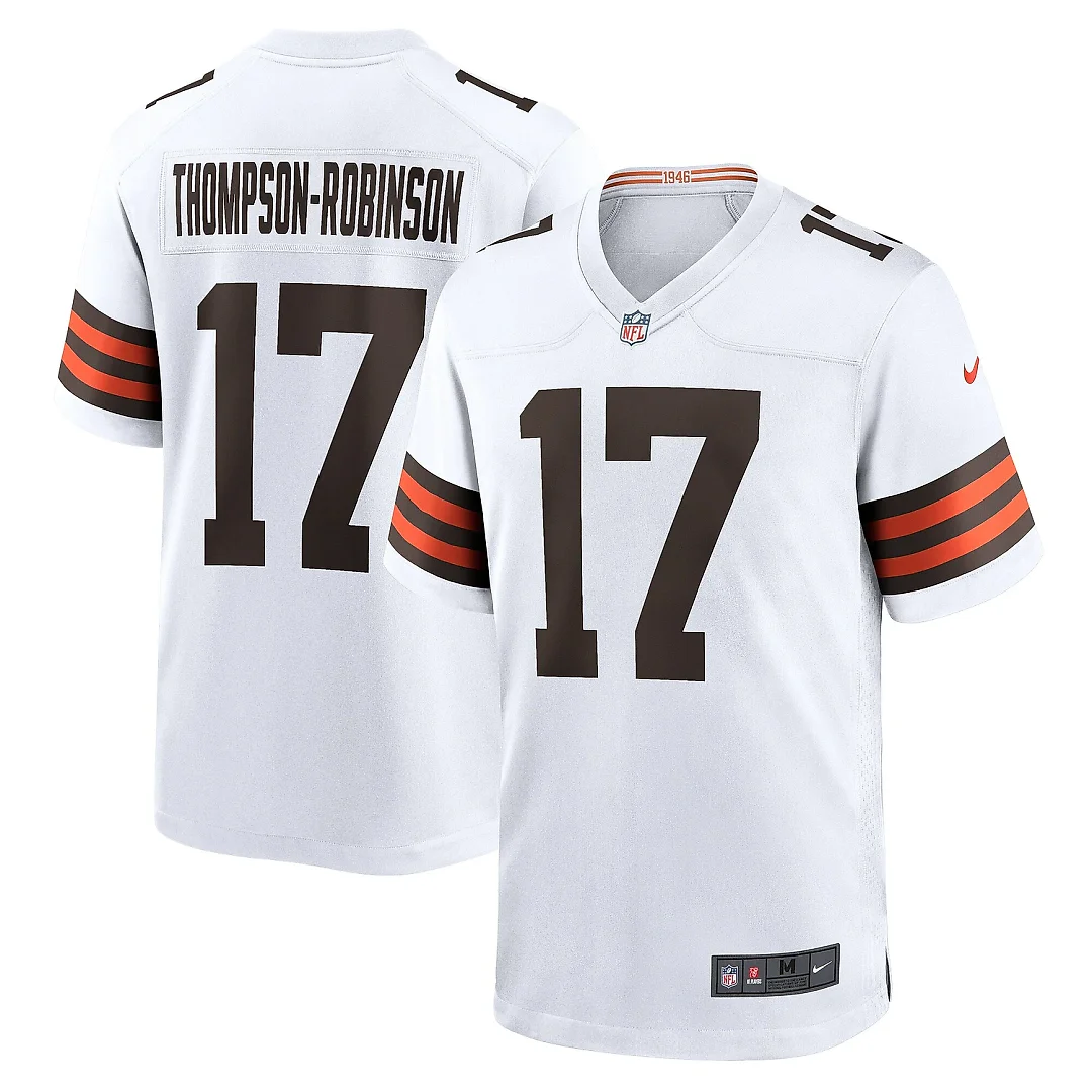 Zennovawear Men's Cleveland Browns Dorian Thompson-Robinson White Game Jersey
