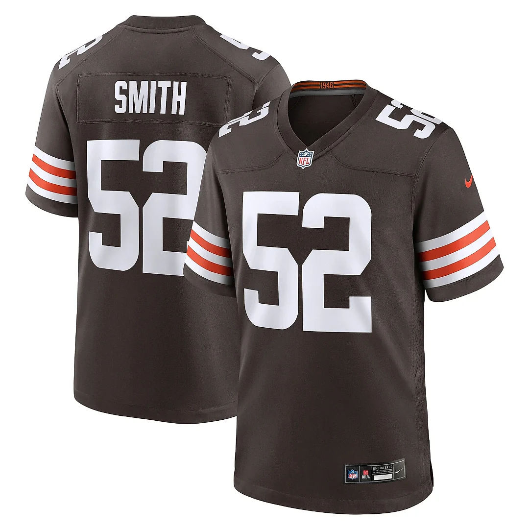 Zennovawear Men's Cleveland Browns Elerson Smith Brown Team Game Jersey