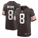 Zennovawear Men's Cleveland Browns Elijah Moore Brown Game Jersey