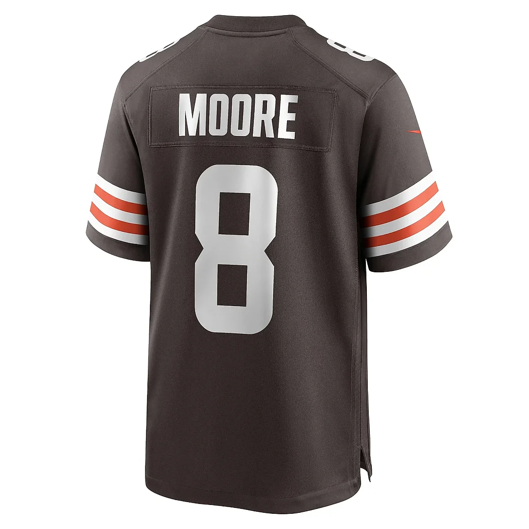 Zennovawear Men's Cleveland Browns Elijah Moore Brown Game Jersey