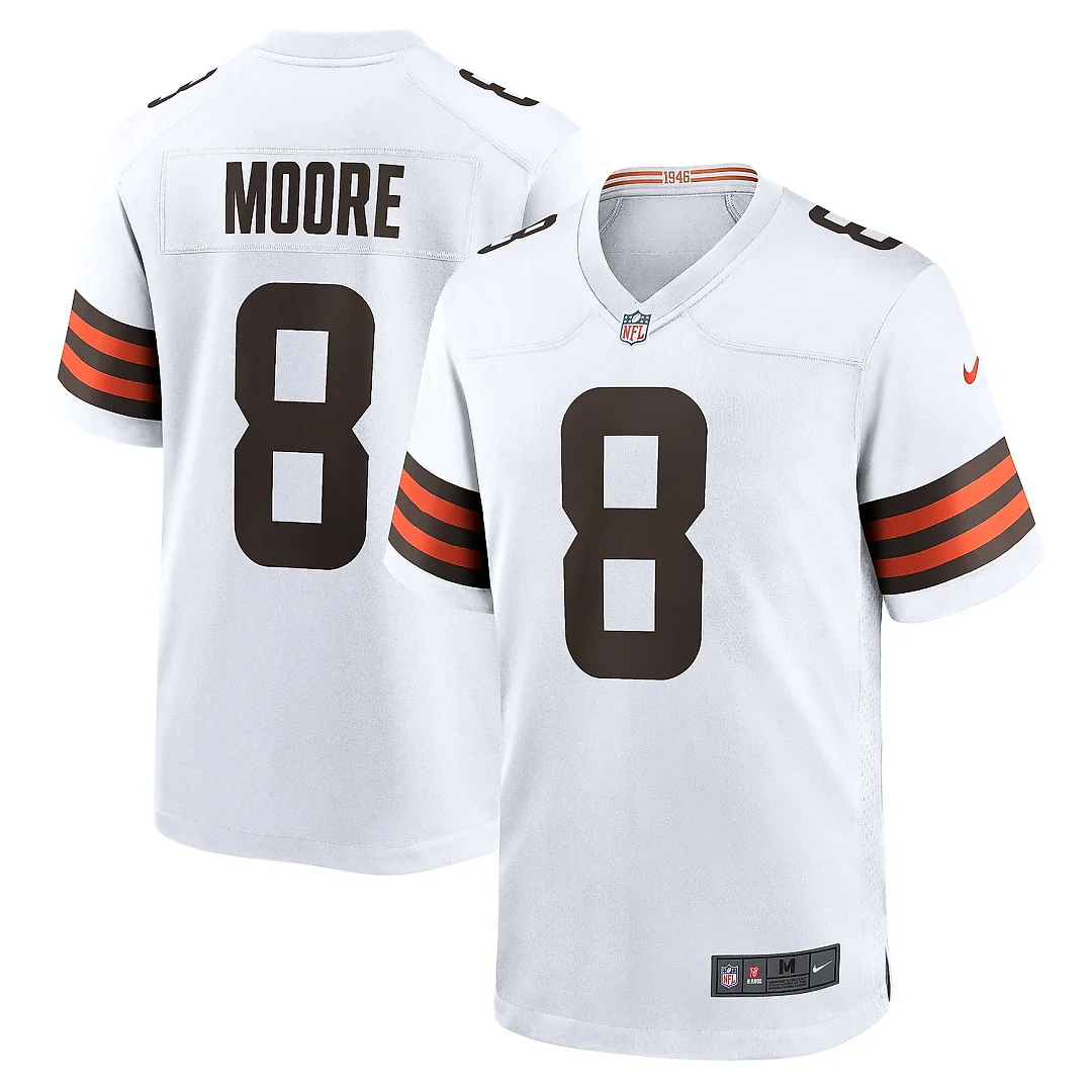 Zennovawear Men's Cleveland Browns Elijah Moore White Team Game Jersey