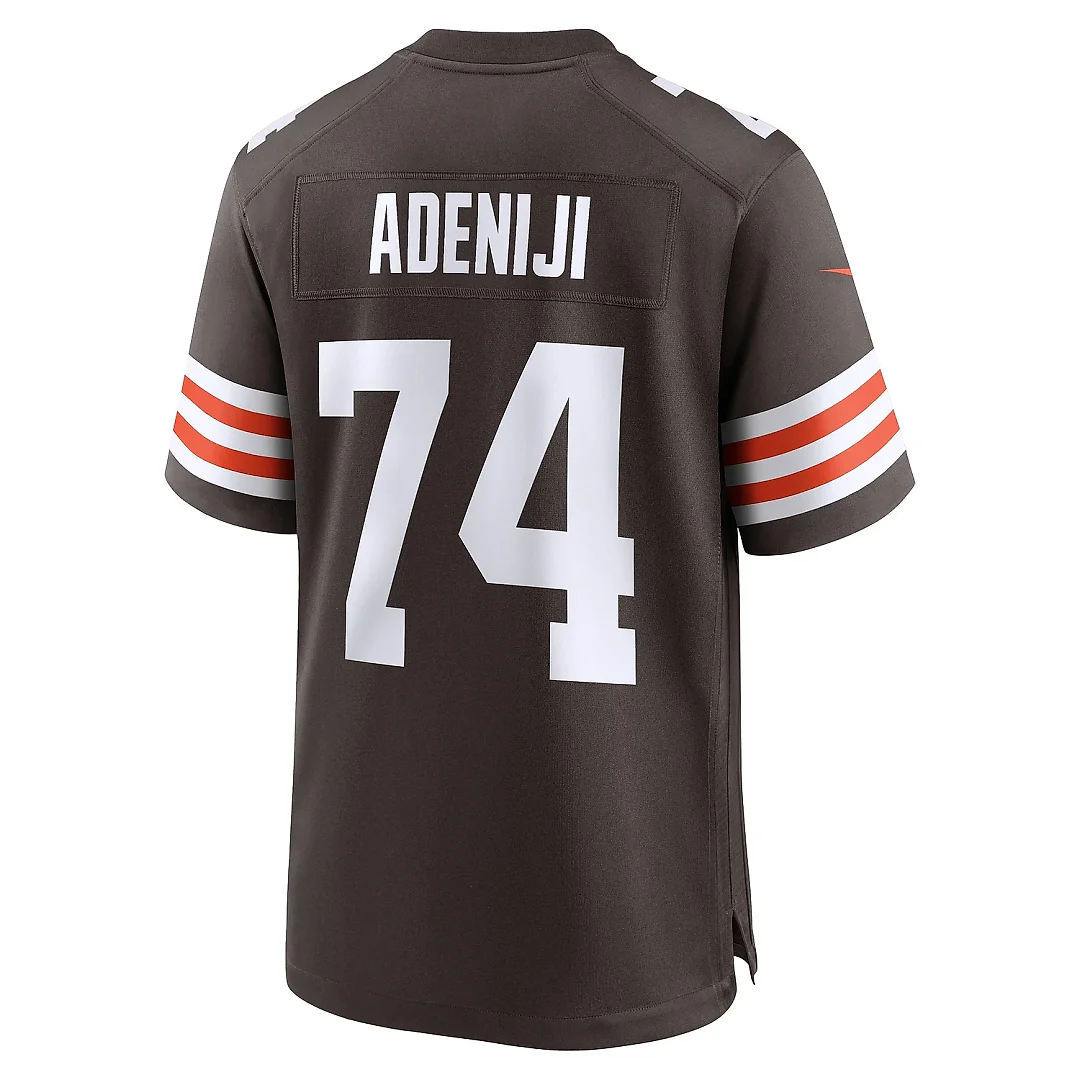 Zennovawear Men's Cleveland Browns Hakeem Adeniji Brown Game Jersey