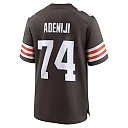 Zennovawear Men's Cleveland Browns Hakeem Adeniji Brown Game Jersey