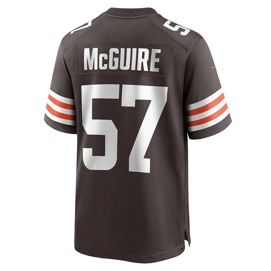 Zennovawear Men's Cleveland Browns Isaiah McGuire Brown Team Game Jersey