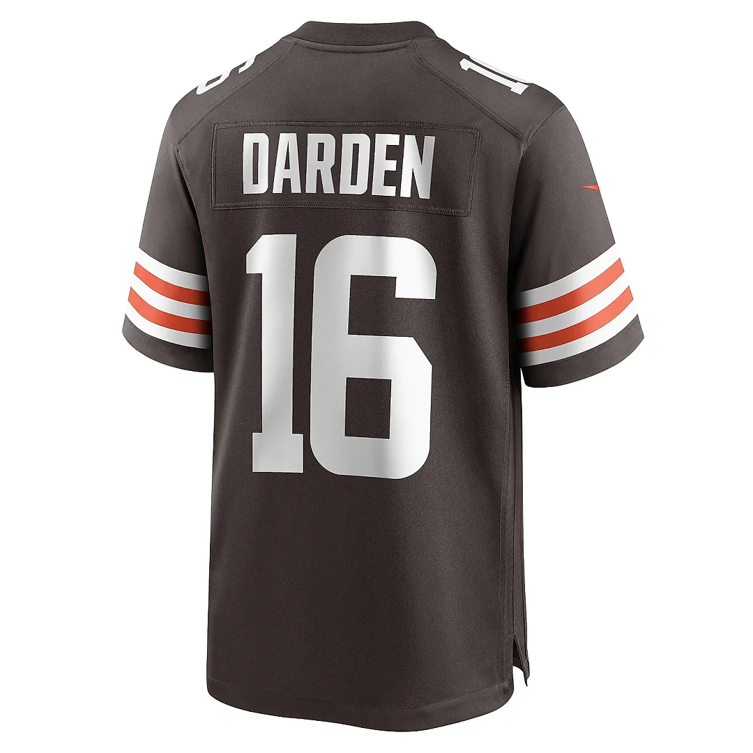 Zennovawear Men's Cleveland Browns Jaelon Darden Brown Team Game Jersey