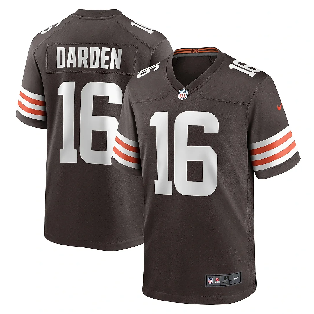 Zennovawear Men's Cleveland Browns Jaelon Darden Brown Team Game Jersey