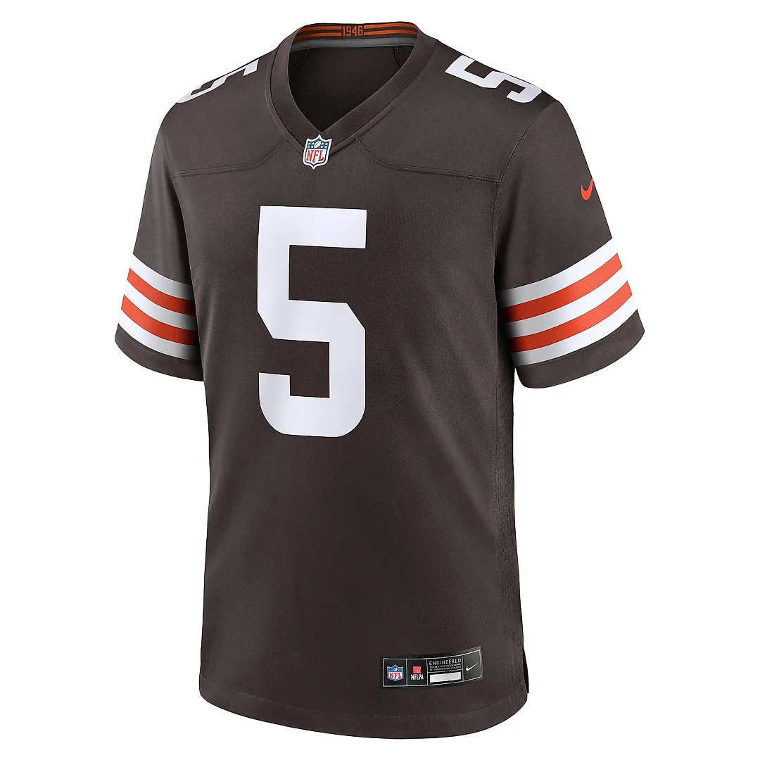 Zennovawear Men's Cleveland Browns Jameis Winston Brown Team Game Jersey