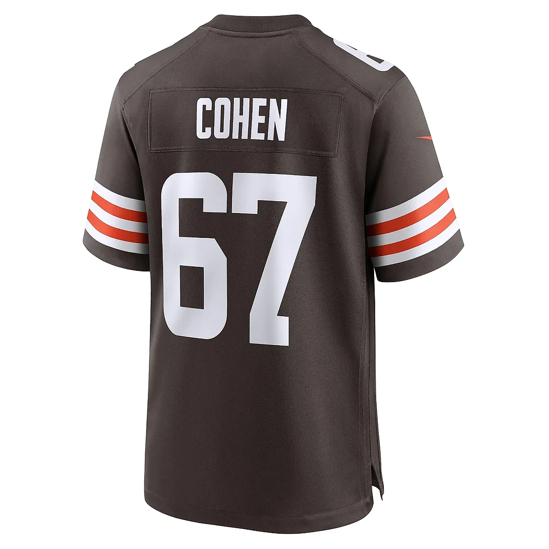 Zennovawear Men's Cleveland Browns Javion Cohen Brown Team Game Jersey