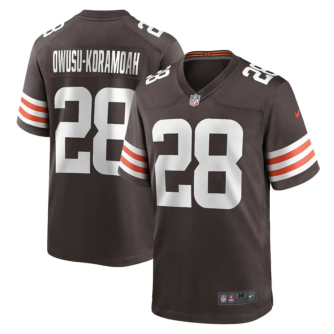 Zennovawear Men's Cleveland Browns Jeremiah Owusu-Koramoah Brown Game Player Jersey