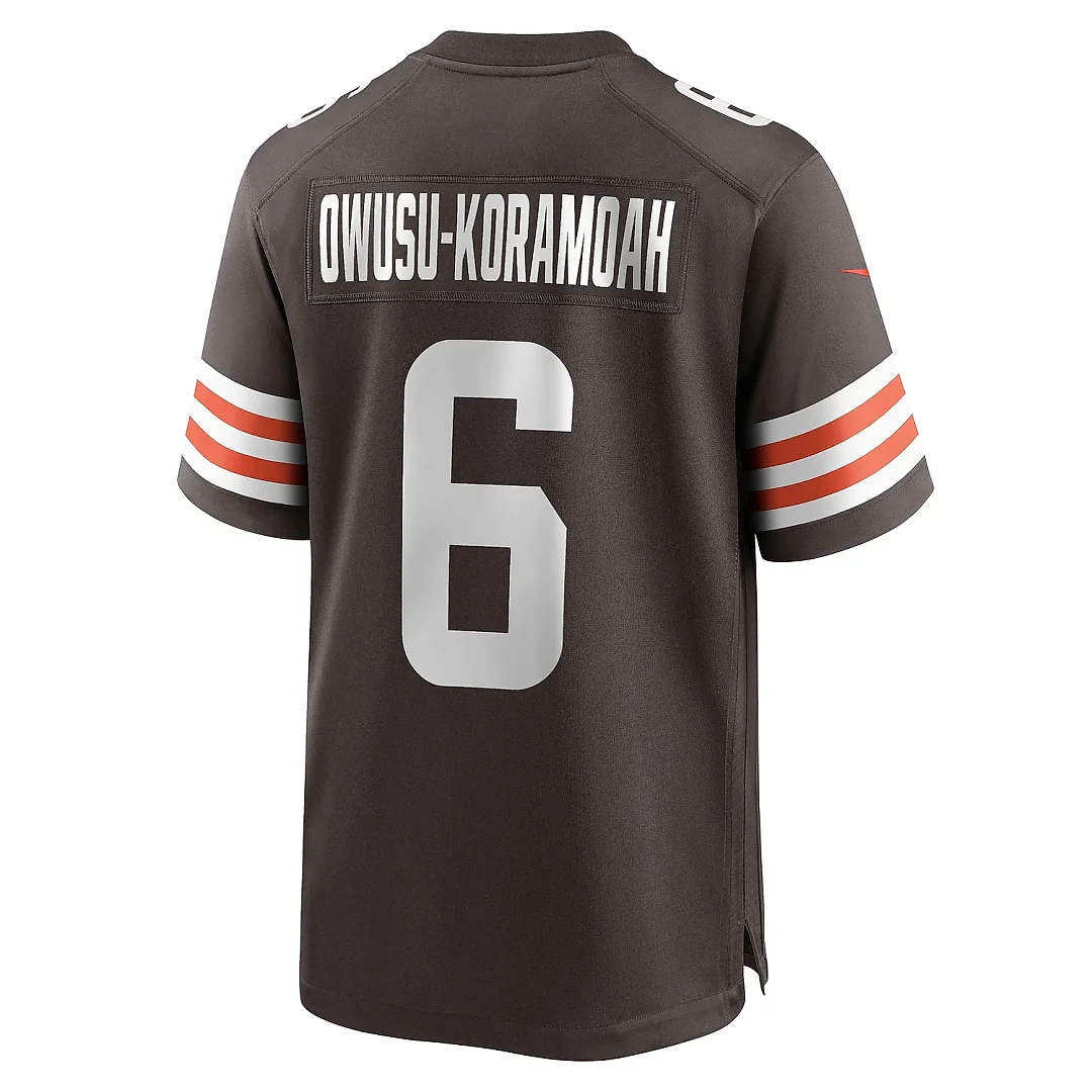 Zennovawear Men's Cleveland Browns Jeremiah Owusu-Koramoah Brown Team Game Jersey