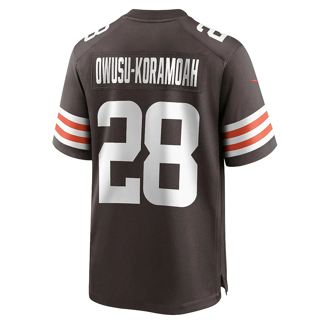 Zennovawear Men's Cleveland Browns Jeremiah Owusu-Koramoah Brown Game Player Jersey