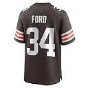 Zennovawear Men's Cleveland Browns Jerome Ford Brown Game Player Jersey
