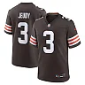 Zennovawear Men's Cleveland Browns Jerry Jeudy Brown Game Jersey