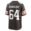 Zennovawear Men's Cleveland Browns Joe DeLamielleure Brown Game Retired Player Jersey