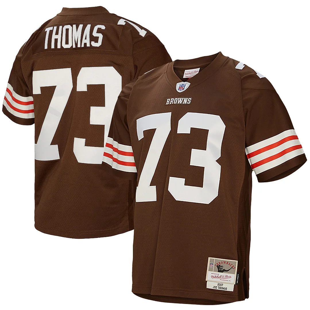 Zennovawear Men's Cleveland Browns Joe Thomas Mitchell & Ness Brown Legacy Jersey