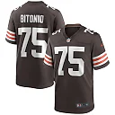 Zennovawear Men's Cleveland Browns Joel Bitonio Brown Game Jersey