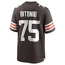 Zennovawear Men's Cleveland Browns Joel Bitonio Brown Game Jersey