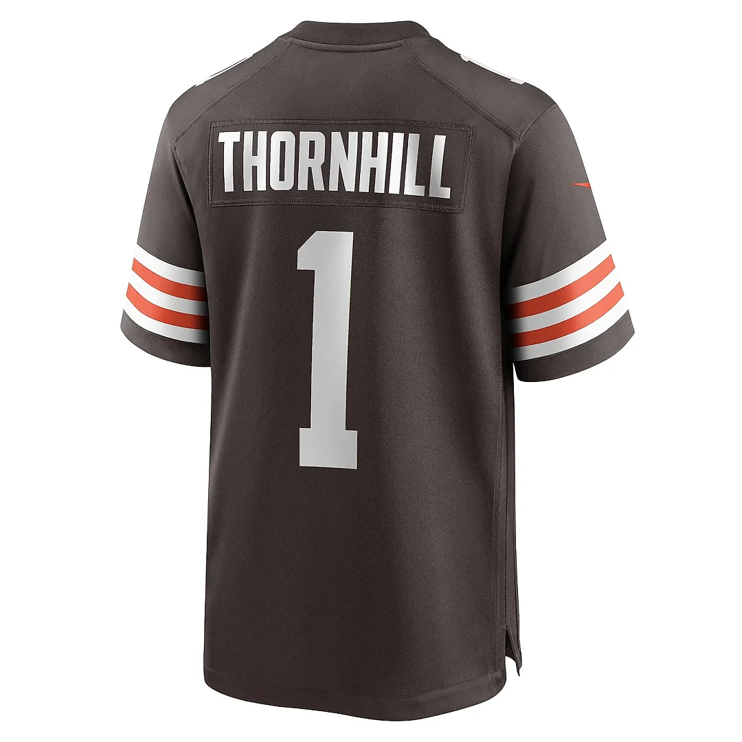 Zennovawear Men's Cleveland Browns Juan Thornhill Brown Game Player Jersey