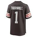 Zennovawear Men's Cleveland Browns Juan Thornhill Brown Game Player Jersey