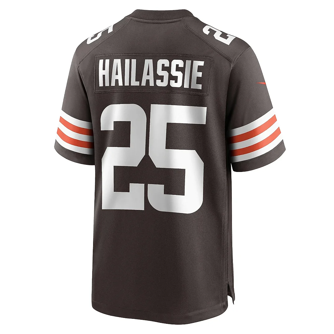 Zennovawear Men's Cleveland Browns Kahlef Hailassie Brown Team Game Jersey