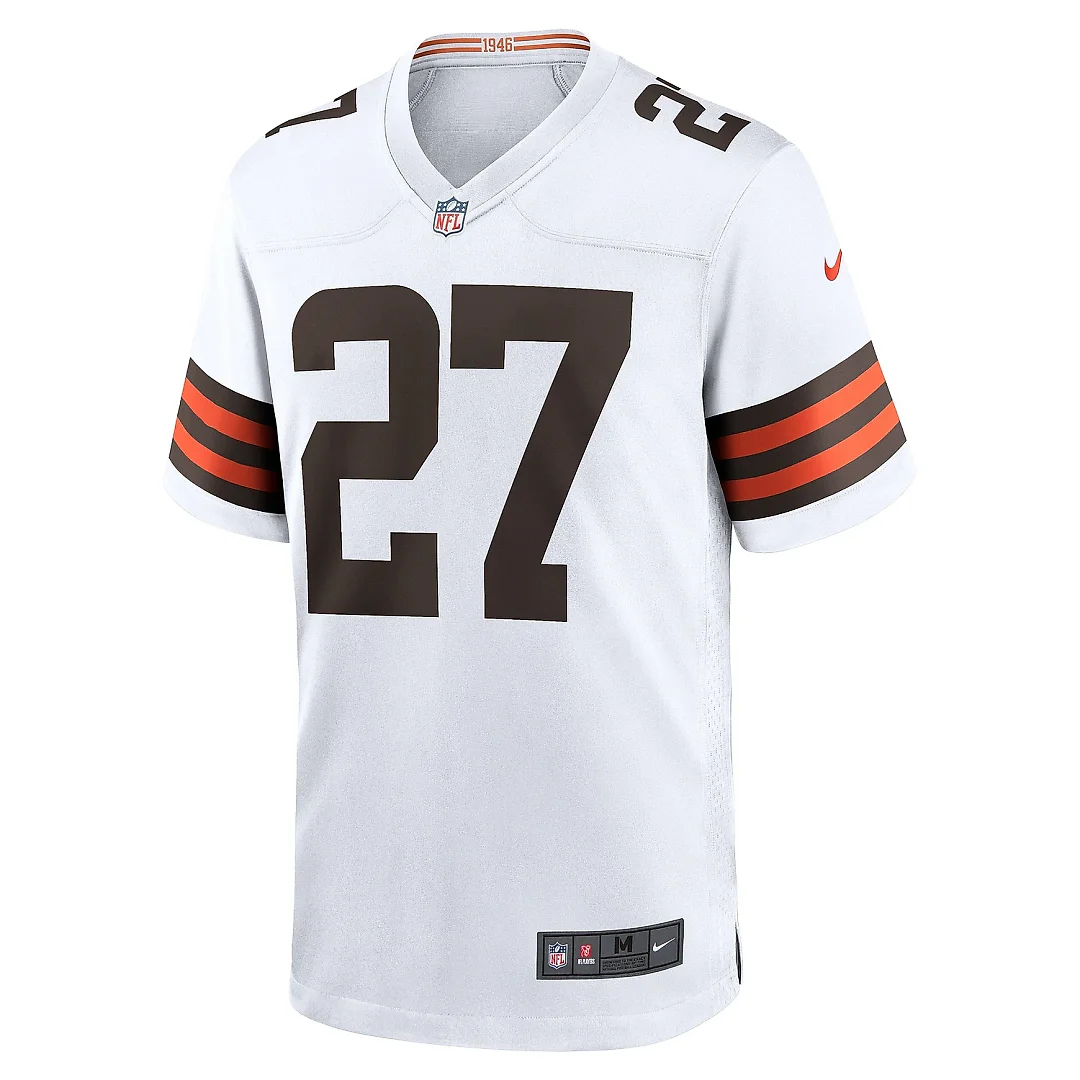 Zennovawear Men's Cleveland Browns Kareem Hunt White Game Player Jersey