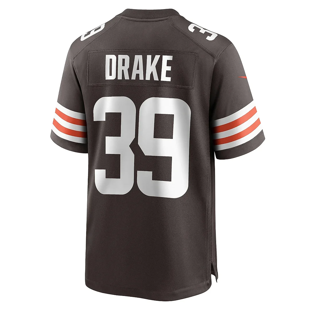 Zennovawear Men's Cleveland Browns Kenyan Drake Brown Game Jersey