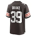 Zennovawear Men's Cleveland Browns Kenyan Drake Brown Game Jersey