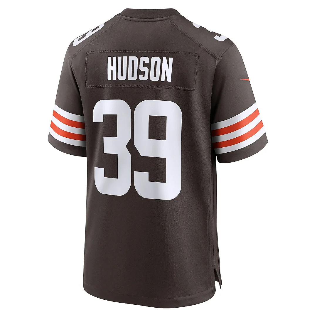 Zennovawear Men's Cleveland Browns Khaleke Hudson Brown Team Game Jersey