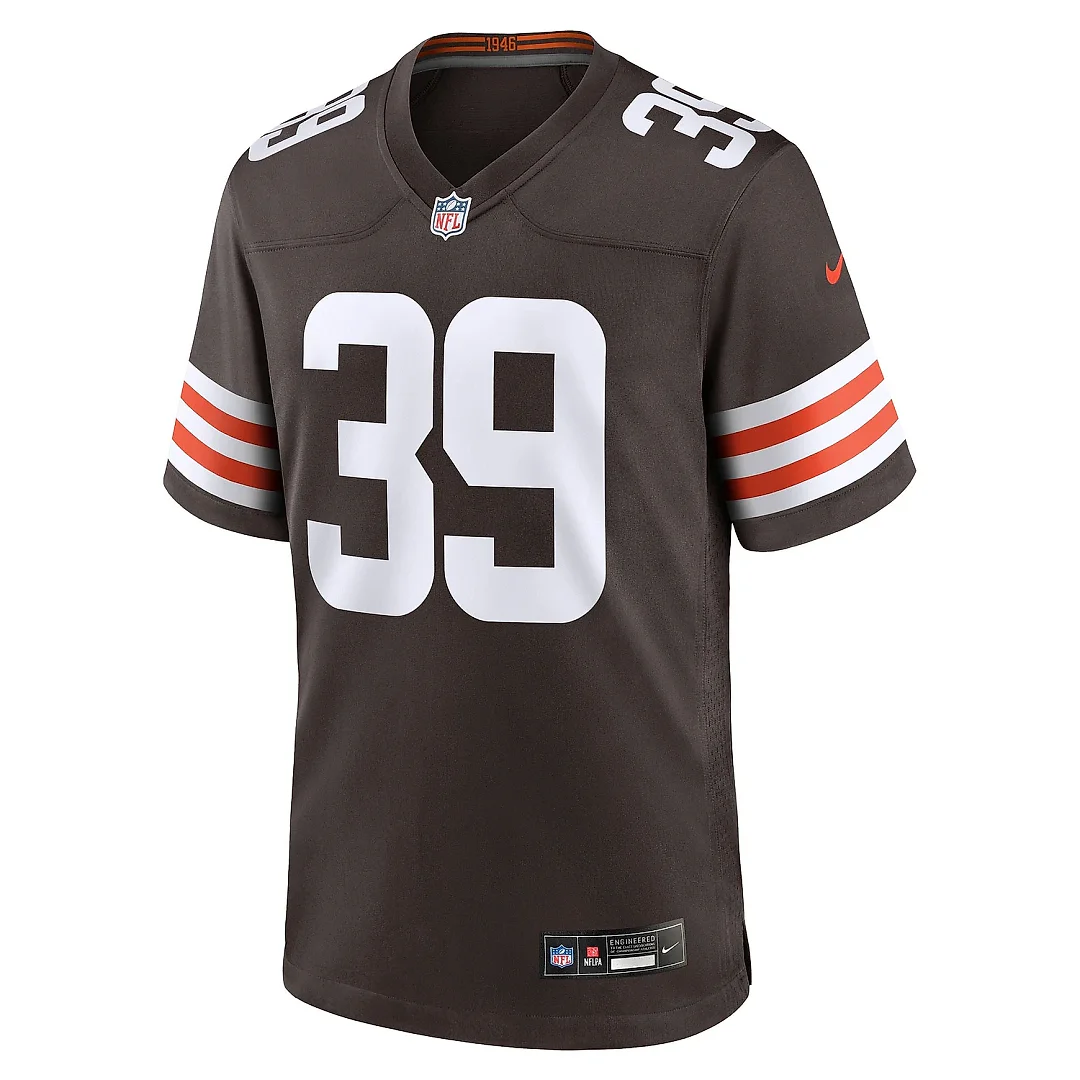 Zennovawear Men's Cleveland Browns Khaleke Hudson Brown Team Game Jersey