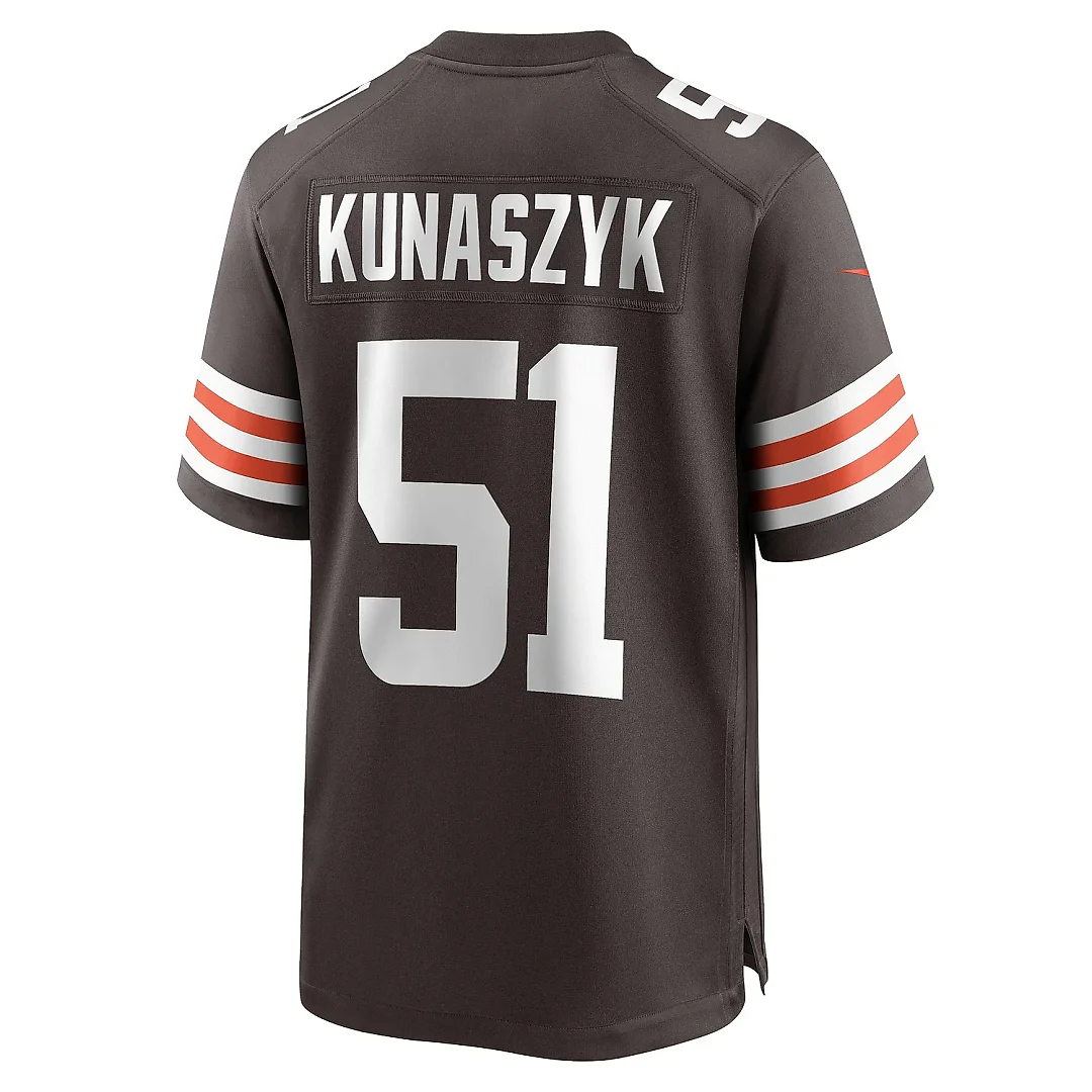 Zennovawear Men's Cleveland Browns Kunaszyk Brown Game Player Jersey