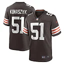 Zennovawear Men's Cleveland Browns Kunaszyk Brown Game Player Jersey