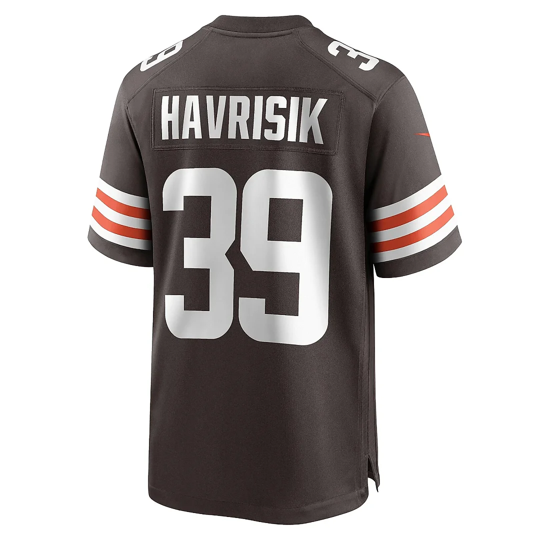 Zennovawear Men's Cleveland Browns Lucas Havrisik Brown Team Game Jersey