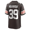 Zennovawear Men's Cleveland Browns Lucas Havrisik Brown Team Game Jersey