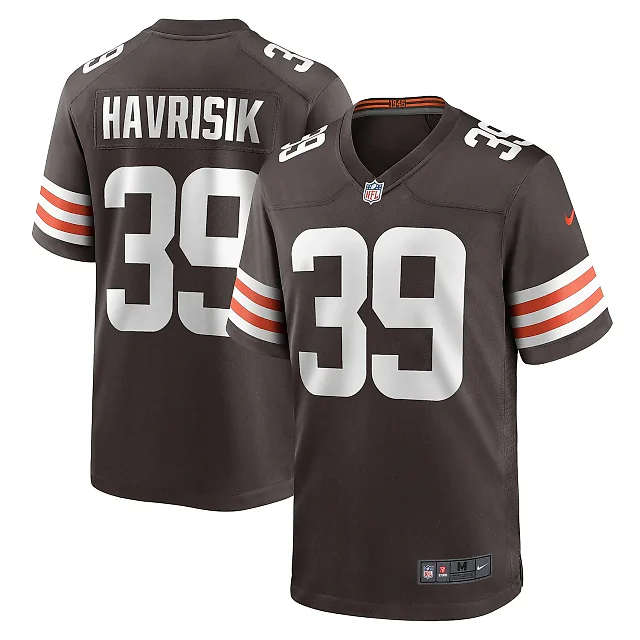 Zennovawear Men's Cleveland Browns Lucas Havrisik Brown Team Game Jersey